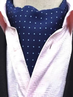 Hot OUKU Men's Ties Cravat Ascot Work Wedding Gentleman Jacquard