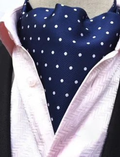 Hot OUKU Men's Ties Cravat Ascot Work Wedding Gentleman Jacquard