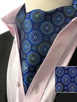 Discount OUKU Men's Ties Cravat Ascot Work Geometric Jacquard