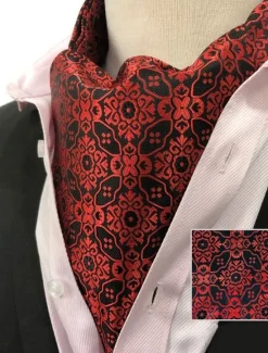 Discount OUKU Men's Ties Cravat Ascot Work Geometric Jacquard