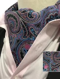 Discount OUKU Men's Ties Cravat Ascot Work Geometric Jacquard