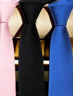 Online OUKU Men's Ties Modern Contemporary Office / Business Classic Solid / Plain Color Formal Evening Date Party & Evening