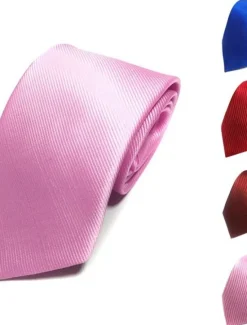 Discount OUKU Men's Ties Neckties Work Striped Formal Business
