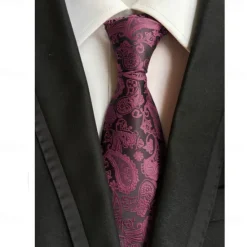 Best OUKU Men's Ties Neckties Work Wedding Gentleman Formal Style Modern Style Jacquard Fashion Jacquard Formal Business Formal Evening