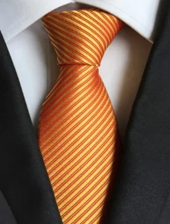 Best OUKU Men's Ties Neckties Work Wedding Gentleman Striped Formal Business