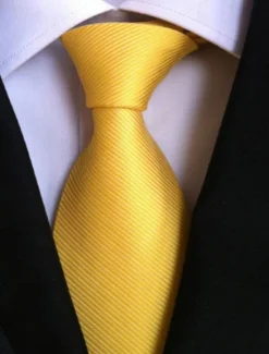 Best OUKU Men's Ties Neckties Work Wedding Gentleman Striped Formal Business