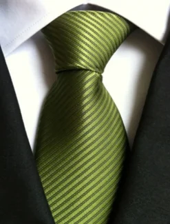 Best OUKU Men's Ties Neckties Work Wedding Gentleman Striped Formal Business