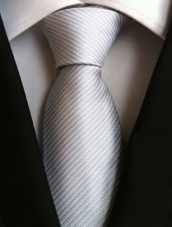 Best OUKU Men's Ties Neckties Work Wedding Gentleman Striped Formal Business