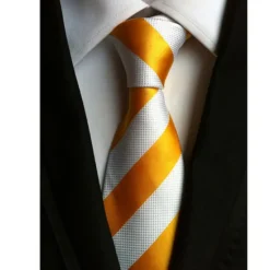 New OUKU Men's Ties Neckties Work Wedding Gentleman Formal Style Modern Style Fashion Striped Formal Business Formal Evening