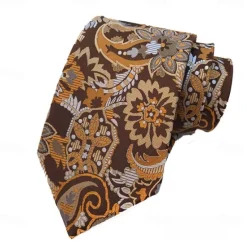 Outlet OUKU Men's Ties Neckties Work Wedding Gentleman Formal Style Modern Style Classic Fashion Jacquard Formal Business Formal Evening