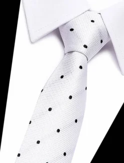 Online OUKU Men's Ties Pocket Square Cufflinks Sets Work Wedding Formal Style Classic Plaid Daily events