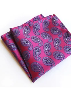 New OUKU Men's Ties Pocket Squares Cravat Ascot Work Striped