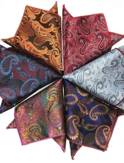 Outlet OUKU Men's Ties Pocket Squares Work Wedding Gentleman Jacquard