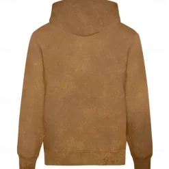 Discount OUKU Men's Tiger Hoodies Fashion Cool Long Sleeve Hooded Vacation Going out Streetwear Drawstring Zipper Fall Winter Designer Brown