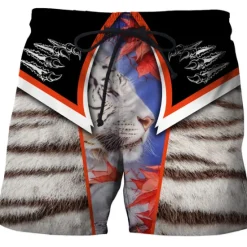 Hot OUKU Men's Tiger Letter Swim Trunks Swim Shorts Board Shorts Mid Waist Hawaiian Boho Outdoor Holiday Going out Pocket Elastic Waist Drawstring Designer Clothing Apparel