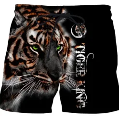 Hot OUKU Men's Tiger Letter Swim Trunks Swim Shorts Board Shorts Mid Waist Hawaiian Boho Outdoor Holiday Going out Pocket Elastic Waist Drawstring Designer Clothing Apparel