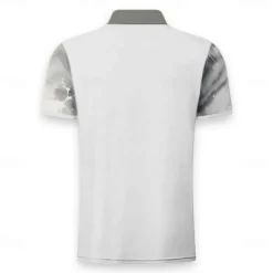 Outlet OUKU Men's Tiger Polo Shirts Golf Shirt Short Sleeve Polo Shirts Collared Shirts Funny Streetwear Vacation Wear Party Outfits Buttons 3D Print Spring & Summer Gray