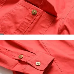 Best OUKU Men's Tiger Work Shirt Western Shirt Cargo Shirt Long Sleeve Vintage Casual Western Style Sports & Outdoor Going out Winter Spring & Fall Turndown Print Black White Army Green Red Blue