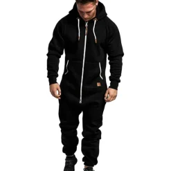 New OUKU Men's Tracksuit Jumpsuit Street Spring Long Sleeve Hooded Cotton Warm Breathable Soft Fitness Running Walking Sportswear Activewear Navy Dark Gray Wine