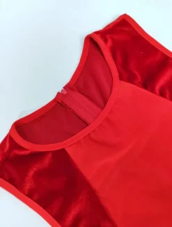 New OUKU Men's Tracksuit Shapewear Bodysuit Gymnastics Suits Crew Neck Outdoor Sports Patchwork Plain Black Red Polyester Activewear Sports & Outdoors Gymnatics Spring