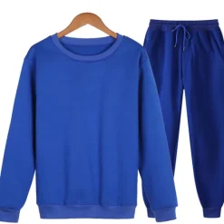 New OUKU Men's Tracksuit Sweatshirt Light Khaki. Blue Purple Pink Yellow Crew Neck Solid Color 2 Piece Sports & Outdoor Casual Streetwear Streetwear Sportswear Casual Winter Fall Clothing Apparel Hoodies