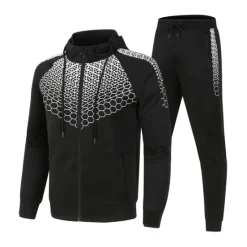 Best OUKU Men's Tracksuit Sweatsuit 2 Piece Full Zip Casual Winter Long Sleeve Thermal Warm Breathable Moisture Wicking Fitness Gym Workout Running Sportswear Activewear Navy Black White