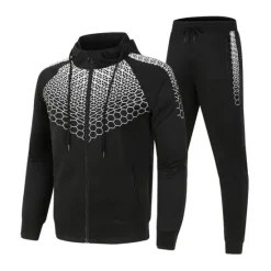 Best OUKU Men's Tracksuit Sweatsuit 2 Piece Full Zip Casual Winter Long Sleeve Thermal Warm Breathable Moisture Wicking Fitness Gym Workout Running Sportswear Activewear Navy Black White