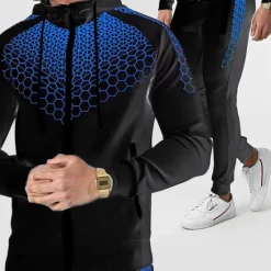 Best OUKU Men's Tracksuit Sweatsuit 2 Piece Full Zip Casual Winter Long Sleeve Thermal Warm Breathable Moisture Wicking Fitness Gym Workout Running Sportswear Activewear Navy Black White