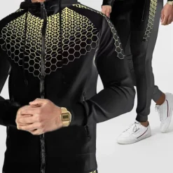 Best OUKU Men's Tracksuit Sweatsuit 2 Piece Full Zip Casual Winter Long Sleeve Thermal Warm Breathable Moisture Wicking Fitness Gym Workout Running Sportswear Activewear Navy Black White