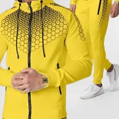 Best OUKU Men's Tracksuit Sweatsuit 2 Piece Full Zip Casual Winter Long Sleeve Thermal Warm Breathable Moisture Wicking Fitness Gym Workout Running Sportswear Activewear Navy Black White