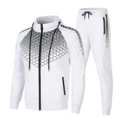 Best OUKU Men's Tracksuit Sweatsuit 2 Piece Full Zip Casual Winter Long Sleeve Thermal Warm Breathable Moisture Wicking Fitness Gym Workout Running Sportswear Activewear Navy Black White