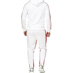 Sale OUKU Men's Tracksuit Sweatsuit 2 Piece Street Winter Long Sleeve Thermal Warm Breathable Moisture Wicking Fitness Gym Workout Running Sportswear Activewear Stripes Black Yellow Red