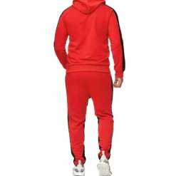 Sale OUKU Men's Tracksuit Sweatsuit 2 Piece Street Winter Long Sleeve Thermal Warm Breathable Moisture Wicking Fitness Gym Workout Running Sportswear Activewear Stripes Black Yellow Red