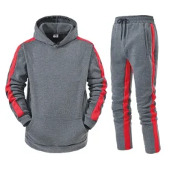 Sale OUKU Men's Tracksuit Sweatsuit 2 Piece Street Winter Long Sleeve Thermal Warm Breathable Moisture Wicking Fitness Gym Workout Running Sportswear Activewear Stripes Black Yellow Red