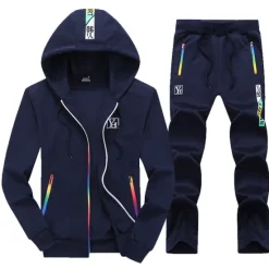 New OUKU Men's Tracksuit Sweatsuit Jogging Suits Black Blue Gray Sports & Outdoor Sportswear Clothing Apparel Hoodies Sweatshirts