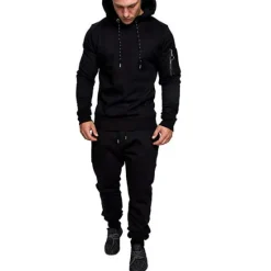 Best OUKU Men's Tracksuit Sweatsuit 2 Piece Street Summer Long Sleeve Cotton Thermal Warm Breathable Moisture Wicking Fitness Gym Workout Running Sportswear Activewear Solid Colored Dark Grey Black Light Grey