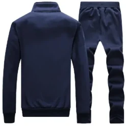 Outlet OUKU Men's Tracksuit Sweatsuit 2 Piece Full Zip Street Winter Long Sleeve Thermal Warm Breathable Moisture Wicking Fitness Running Active Training Sportswear Activewear Solid Colored White Black Light Grey
