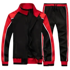Online OUKU Men's Tracksuit Sweatsuit Jogging Suits Black Blue Green Gray Standing Collar Color Block Patchwork 2 Piece Sports & Outdoor Daily Sports Basic Casual Big and Tall Fall Spring Clothing Apparel Hoodies