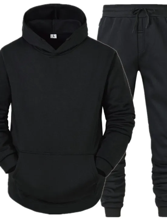 Discount OUKU Men's Tracksuit Sweatsuit Jogging Suits White suit Logo can be customized Black set Light gray + black pants Dark gray + black pants Sports & Outdoor Sportswear Clothing Apparel Hoodies Sweatshirts