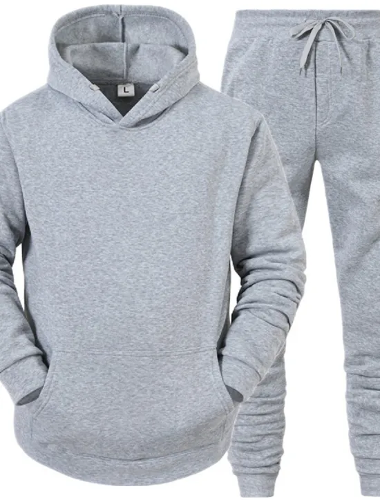 Discount OUKU Men's Tracksuit Sweatsuit Jogging Suits White suit Logo can be customized Black set Light gray + black pants Dark gray + black pants Sports & Outdoor Sportswear Clothing Apparel Hoodies Sweatshirts