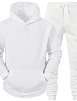Discount OUKU Men's Tracksuit Sweatsuit Jogging Suits White suit Logo can be customized Black set Light gray + black pants Dark gray + black pants Sports & Outdoor Sportswear Clothing Apparel Hoodies Sweatshirts