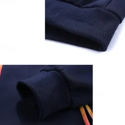Hot OUKU Men's Tracksuit Sweatsuit Jogging Suits Black Blue Light Grey Hooded Letter Zipper Pocket 2 Piece Sports Streetwear Streetwear Cool Casual Spring & Fall Clothing Apparel Hoodies Sweatshirts