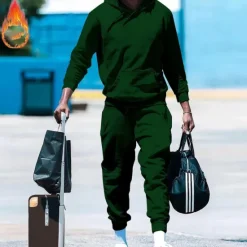 New OUKU Men's Tracksuit Sweatsuit 2 Piece Athletic Long Sleeve Thermal Warm Breathable Moisture Wicking Fitness Running Jogging Sportswear Activewear Solid Colored Black White Yellow