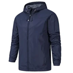 Online OUKU Men's Transition Jacket Camping & Hiking Waterproof Lightweight Hooded All Seasons Solid Color Outdoor Black Army Green Red Dark Navy Blue Jacket