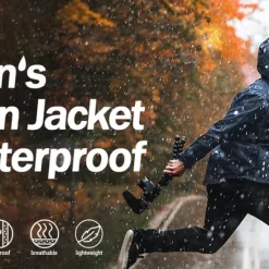 Online OUKU Men's Transition Jacket Camping & Hiking Waterproof Lightweight Hooded All Seasons Solid Color Outdoor Black Army Green Red Dark Navy Blue Jacket