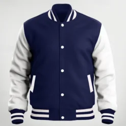 Clearance OUKU Men's Transition Jacket Varsity Jacket Daily Wear Pocket All Seasons Color Block Streetwear Stand Collar Regular Black Navy Blue Blue Red Jacket