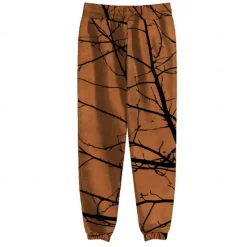 Outlet OUKU Men's Tree Fleece Sweatpants Drawstring Elastic Waist Vintage Casual Outdoor Home Dailywear Pocket Thermal Winter 3D Print Brown