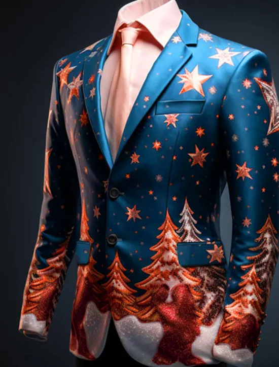 Clearance OUKU Men's Tree Long Sleeve Turndown Business Work Wear to work Going out Buttons Print Multi Pocket