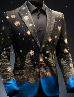 New OUKU Men's Tree Long Sleeve Turndown Business Work Wear to work Going out Buttons Print Multi Pocket