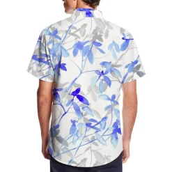 Discount OUKU Men's Tropical Flowers Leaves Shirt Summer Hawaiian Shirt Aloha Shirt Short Sleeves Shirt Turndown Fashion Designer Casual Outdoor Street Casual White Yellow Pink 3D Print S M L